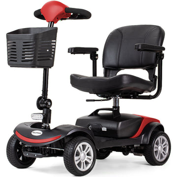 Equipmed FreeRoam+ Mobility Scooter with Lithium Battery 8km/H Red