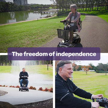 Equipmed FreeLite+ Mid-Sized Electric Mobility Scooter 30km Range Grey