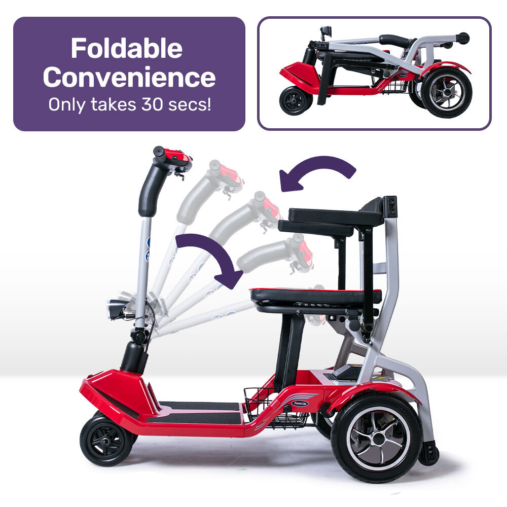 Equipmed PacerLite Ultra-Lightweight Mobility Scooter 19kg Red