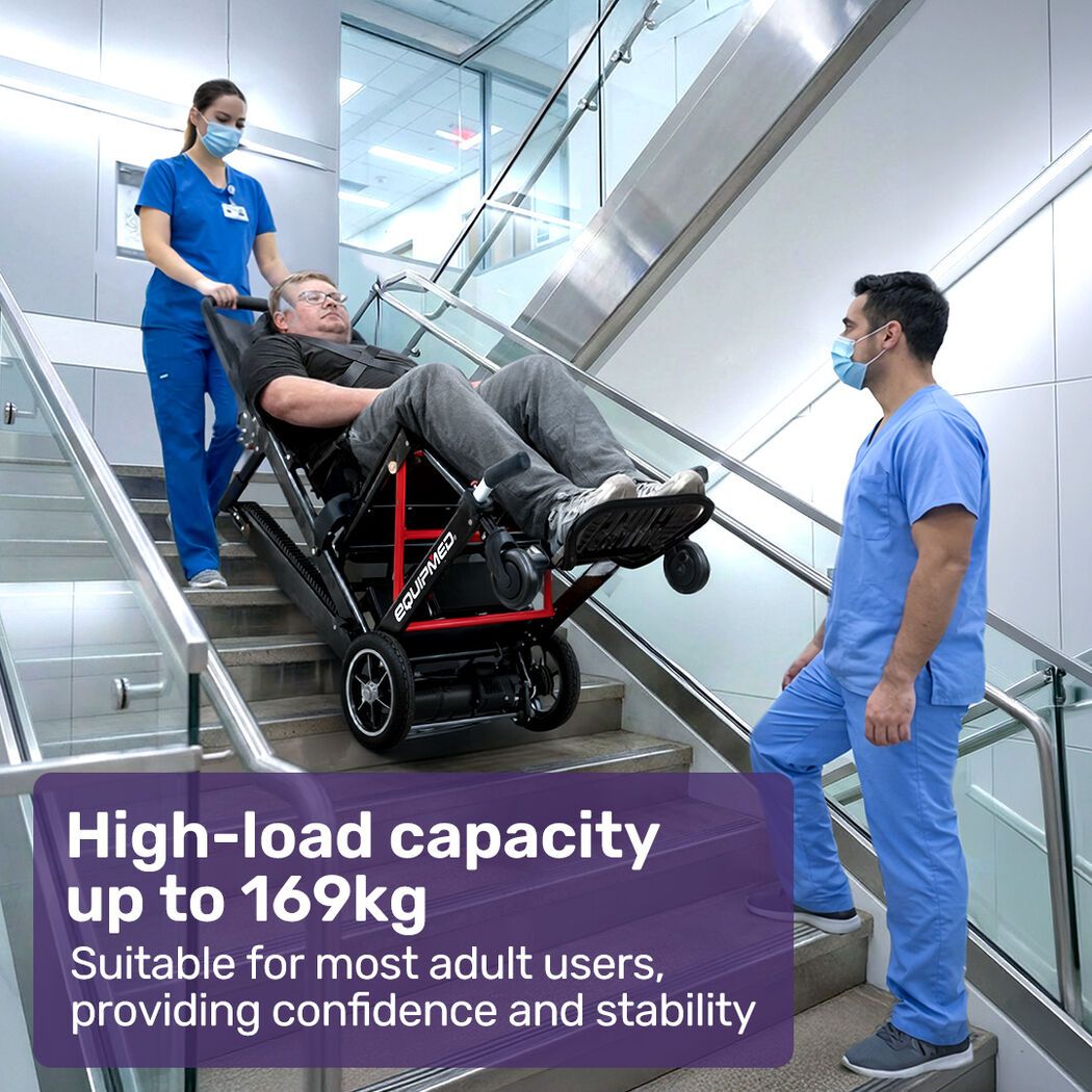 Equipmed Electric Stair Climbing Wheelchair 169kg Aluminium Alloy Foldable