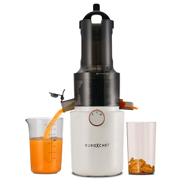 EuroChef Cold Press Juicer 200W 55 RPM 82mm Wide Chute White