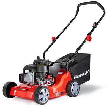 Baumr-AG 139cc Petrol Lawnmower Hand Push 35L Catcher 390mm