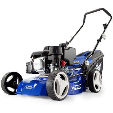 Powerblade 139cc Petrol Push Lawn Mower 420mm Steel Deck 45L