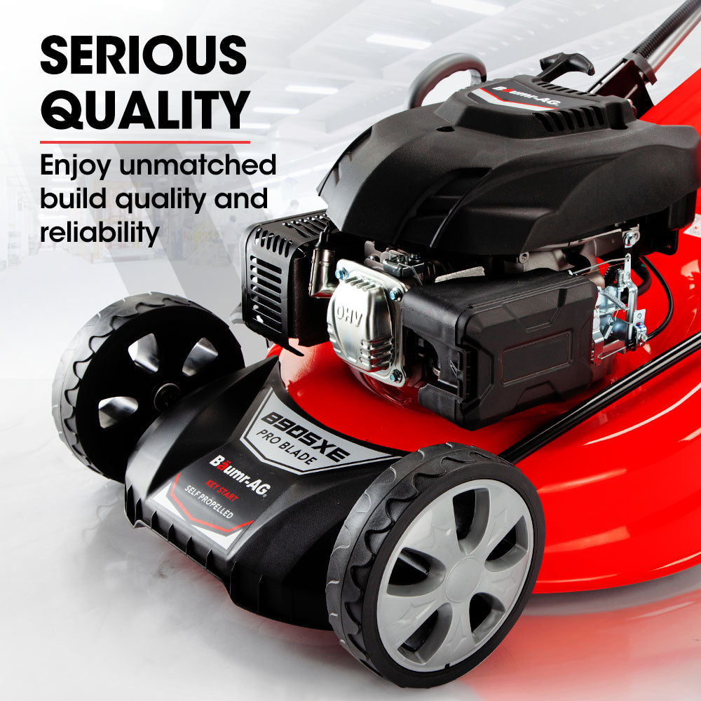 Baumr-AG 248cc Self-Propelled Petrol Lawnmower 530mm Steel Deck 65L