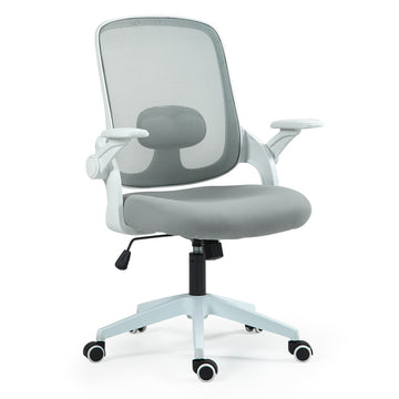 Fortia Ergonomic Office Chair Coolmesh Adjustable Recline Grey Mesh White Frame
