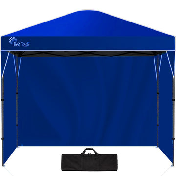 Red Track Ultra Compact Folding Gazebo with 3 Walls 3.6x2.2m Navy Blue