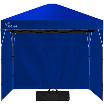 Red Track Ultra Compact Folding Gazebo with 3 Walls 3x3m Navy Blue
