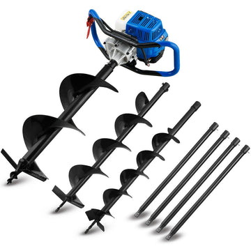Powerblade Post Hole Digger 52cc 2-Stroke Petrol 3-Auger Set