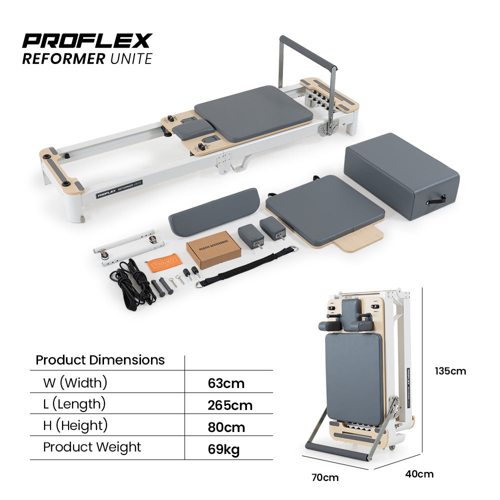 Proflex Aluminium Pilates Reformer Machine