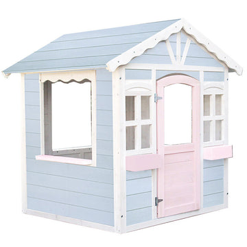 Rovo Kids Cubby House Wooden Outdoor Playhouse Fir Wood