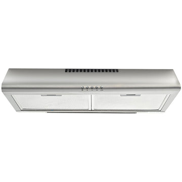 EuroChef 60cm Fixed Rangehood Stainless Steel 350m3/h Halogen