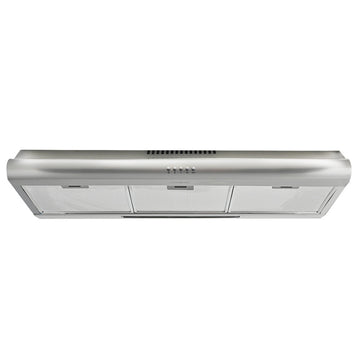 EuroChef 90cm Fixed Rangehood Stainless Steel 350m3/h Halogen