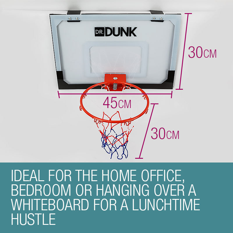 Dr.Dunk Indoor Mini Basketball Hoop Door Mounted with Pump and Ball