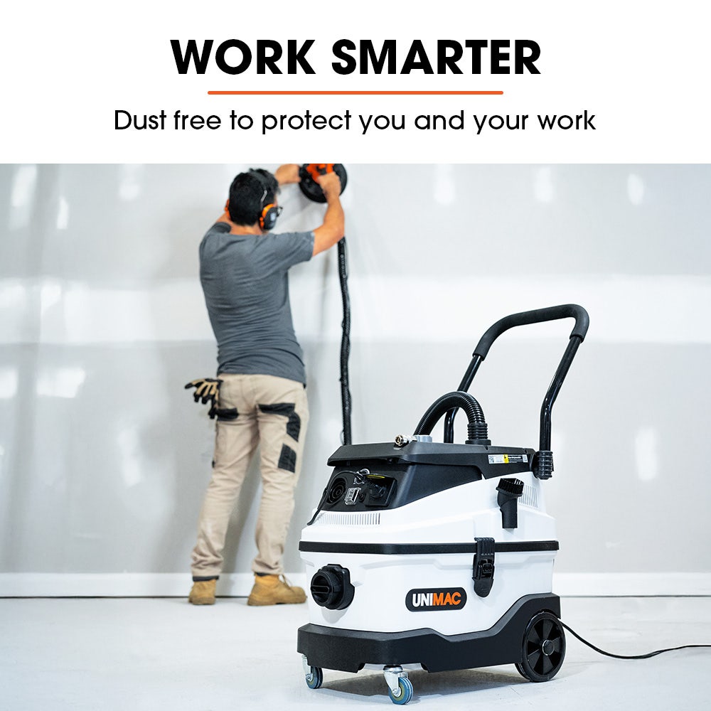 UNIMAC 30L Dust Extractor Wet and Dry Vacuum 1600W HEPA