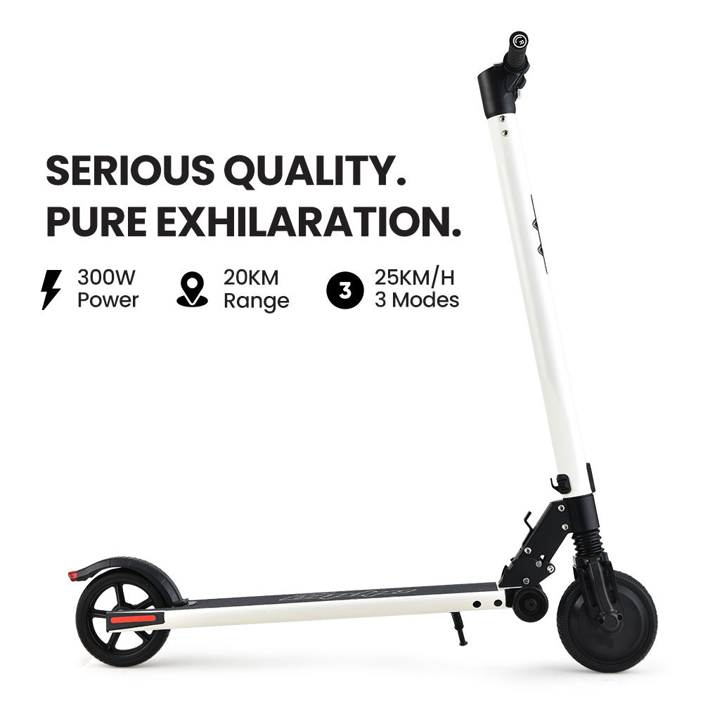 ALPHA Peak Electric Scooter 300W 20km Range Folding White