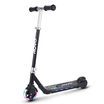 ROVO Kids Electric Scooter Adjustable Height 5-11 Years Black