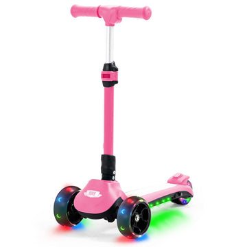 Rovo Kids 3-Wheel Electric Scooter Ages 3-8 Adjustable Pink