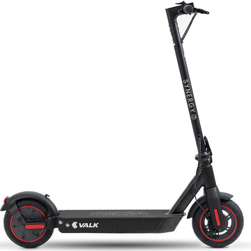 VALK Synergy 7 Electric Scooter 500W 40km Range Quick Fold Black Red AU Compliant