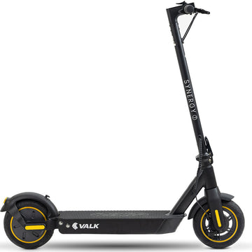 VALK Synergy 7 Electric Scooter 500W 40km Range Quick Fold Black Yellow AU Compliant