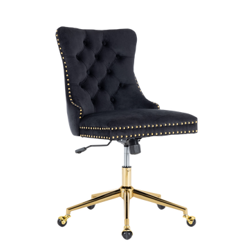 Palemo Velvet Office Chair Height Adjustable Black
