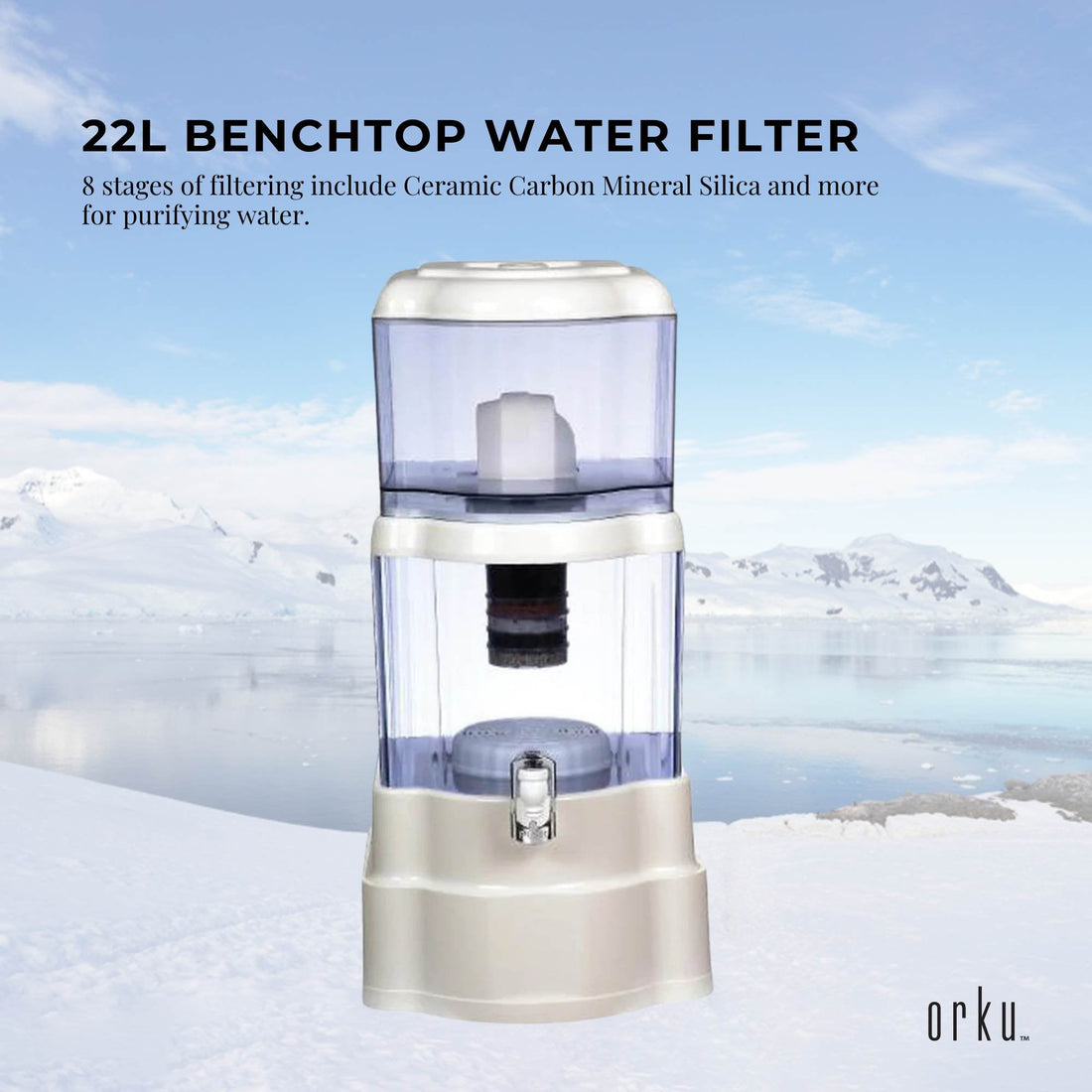 Vortaz Benchtop Water Filter 8 Stage 22L