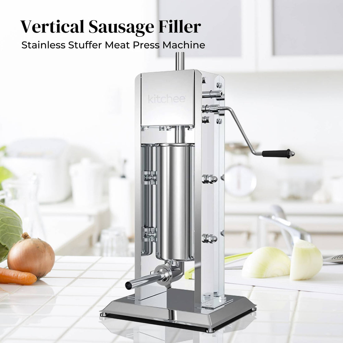 Kitchee 3L Vertical Sausage Stuffer Stainless Steel