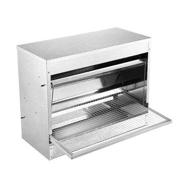 Galvanised Steel Automatic Chicken Feeder 10Kg Self-Feed Treadle