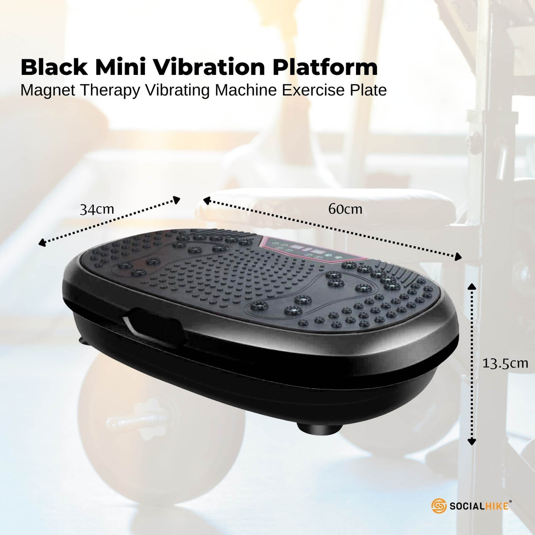 Mini Vibration Platform Exercise Machine 99 Speed Levels Black