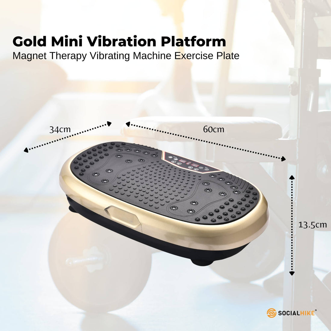 Social Hike Vibration Plate Exercise Machine Mini Portable Gold