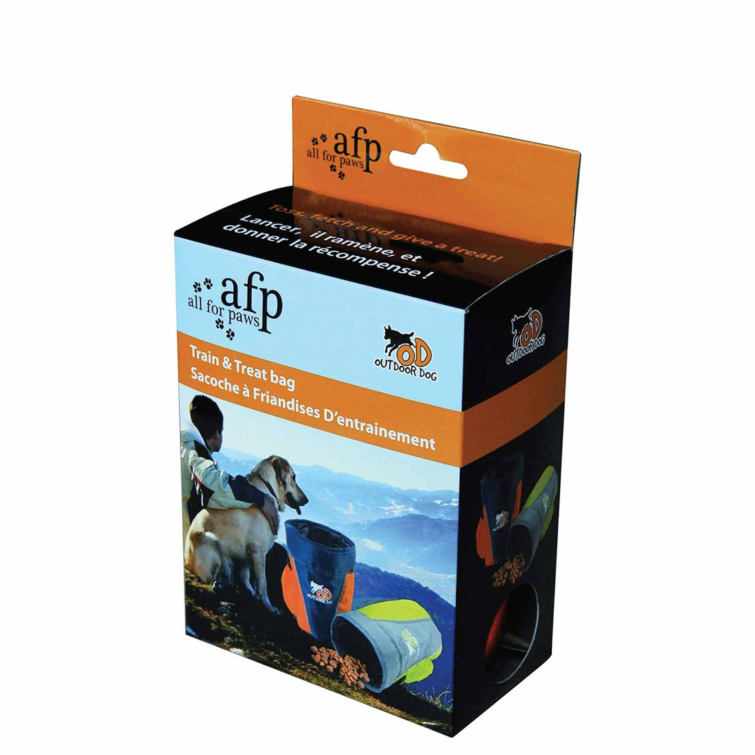 Dog Training Reward Treat Pouch Bag with Belt Clip Foldable Orange Green