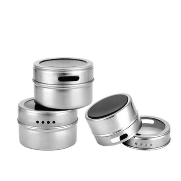 Magnetic Spice Jar 150g Stainless Steel with Shaker Lid 50 Pack