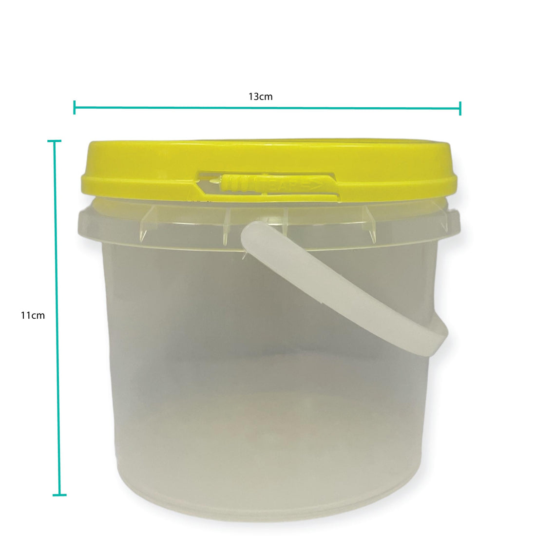 Bulk 10 Pack Honey Storage Bucket 0.8L Clear Food Grade Plastic