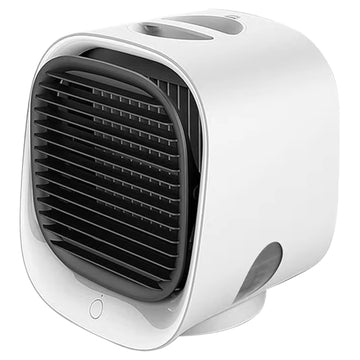 USB Mini Air Cooler Portable Desk Fan and Humidifier 300ml White