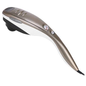 Handheld Body Massager with 6 Massage Heads Adjustable Speed Champagne