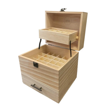 Essential Oil Storage Box 3 Tier Natural Pine Organiser Holds 59 Bottles
