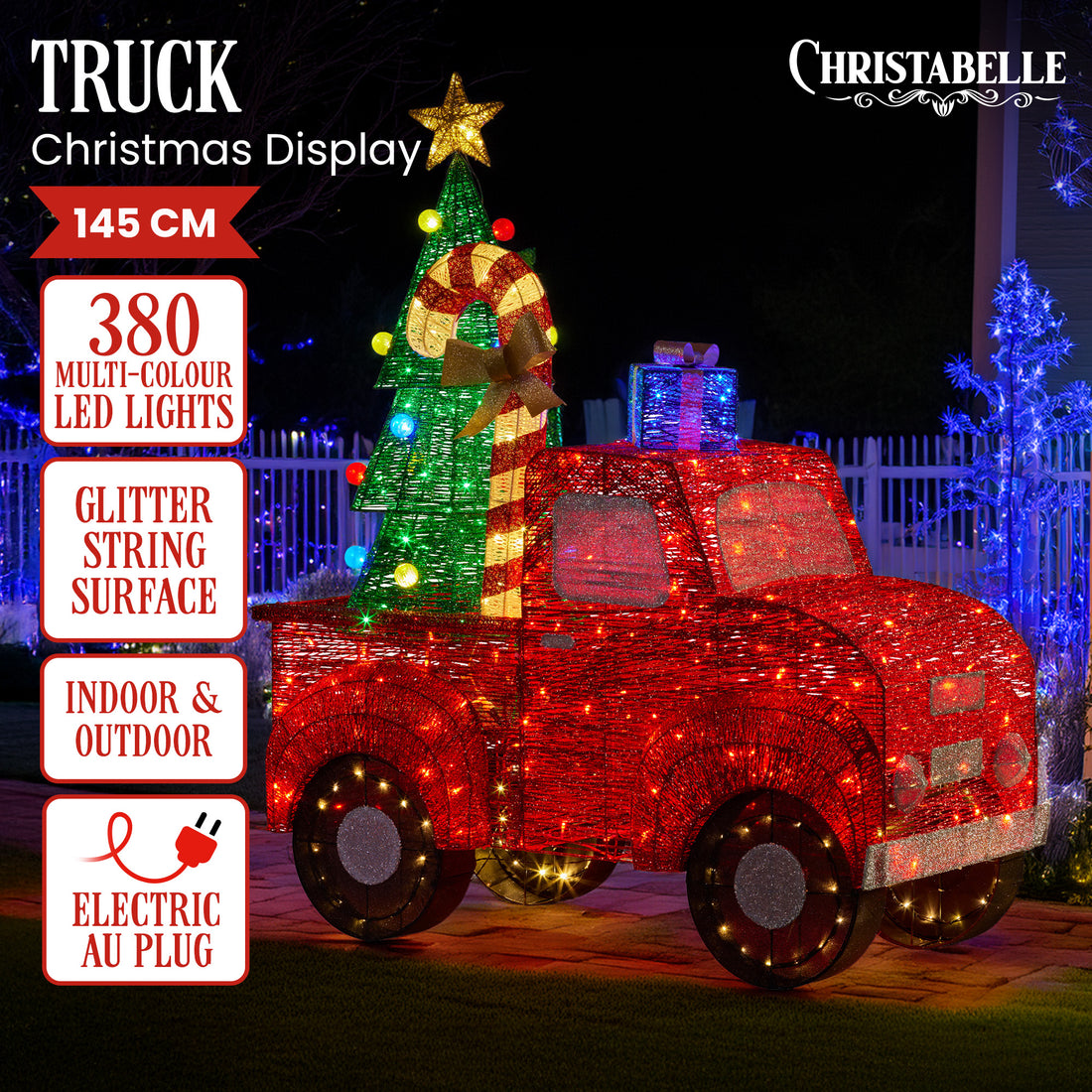 Christabelle Christmas Tree Truck Light-Up LED Display 1.4m Indoor Outdoor