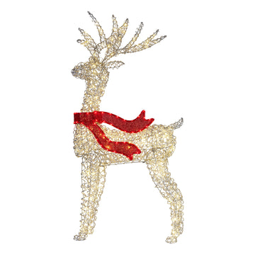 Christabelle LED Christmas Reindeer Light Display 1.5m Red Bow