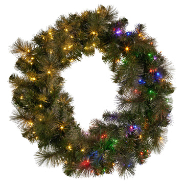 Christabelle LED Christmas Wreath Gold Split Design 1.22m