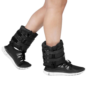 Powertrain 1kg Pair Adjustable Ankle Weights Iron Sand Filled Nylon
