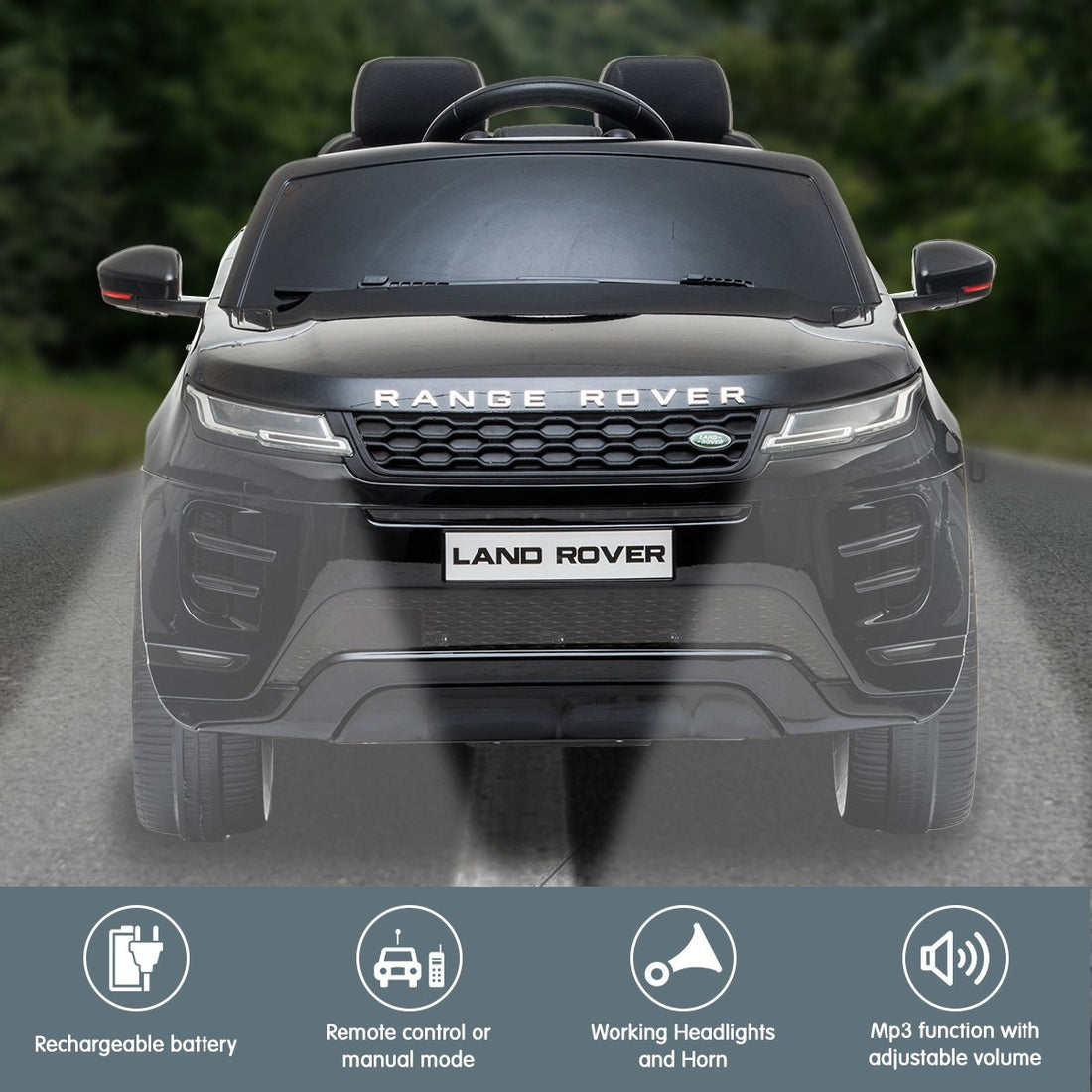 Kahuna Land Rover Evoque Kids Ride On Car Black