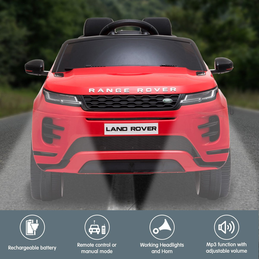 Kahuna Land Rover Evoque Kids Ride On Car Red