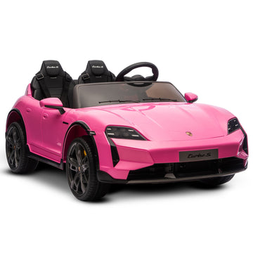 Kahuna Licensed Porsche Taycan Turbo S Kids Electric Ride On Car Pink