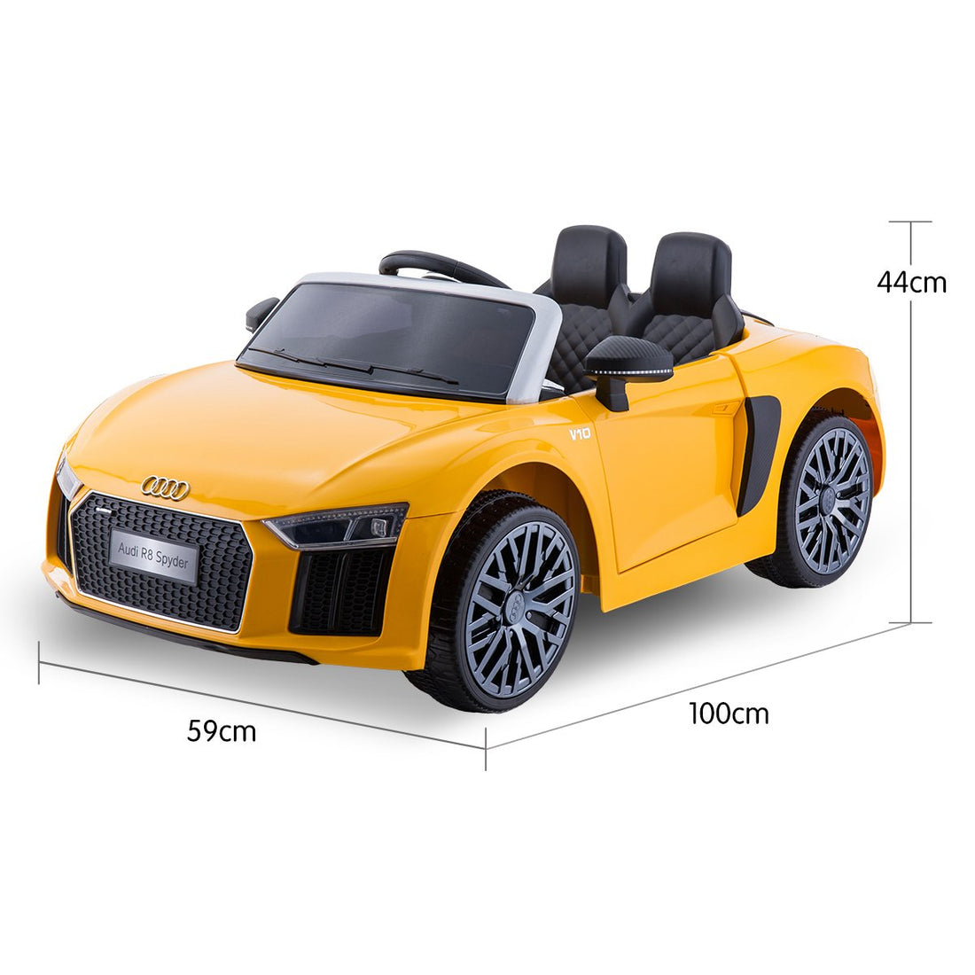 Kahuna Audi R8 Spyder Kids Electric Ride-On Car Yellow