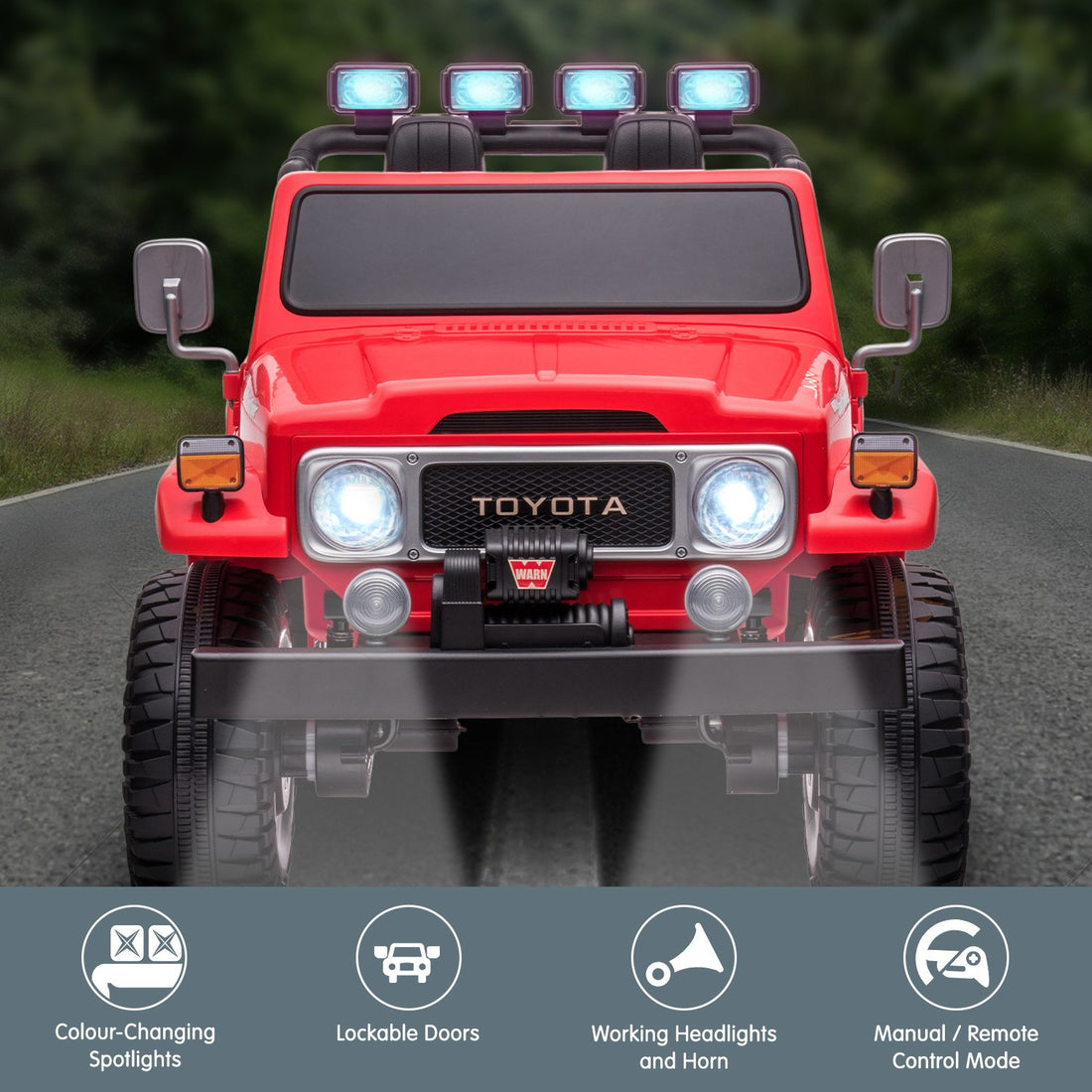 Kahuna Toyota FJ-40 Kids Electric Ride-On Car Red