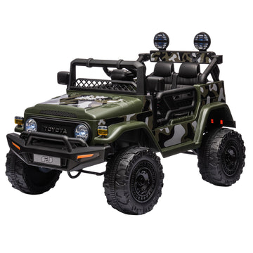 Toyota FJ Cruiser Kids Electric Ride On Car Green