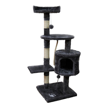 Furtastic Cat Tree Tower Scratching Post 110cm Dark Grey