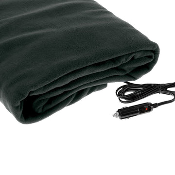 Laura Hill Electric Car Blanket Black Fleece 150 x 110cm