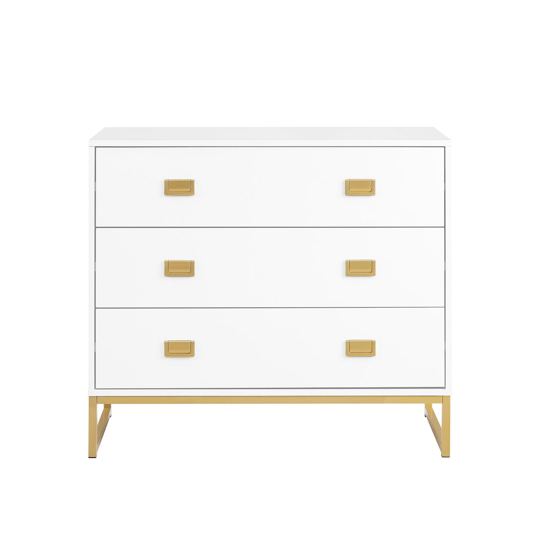 Sarantino Amara Chest of Drawers Tallboy White Gold