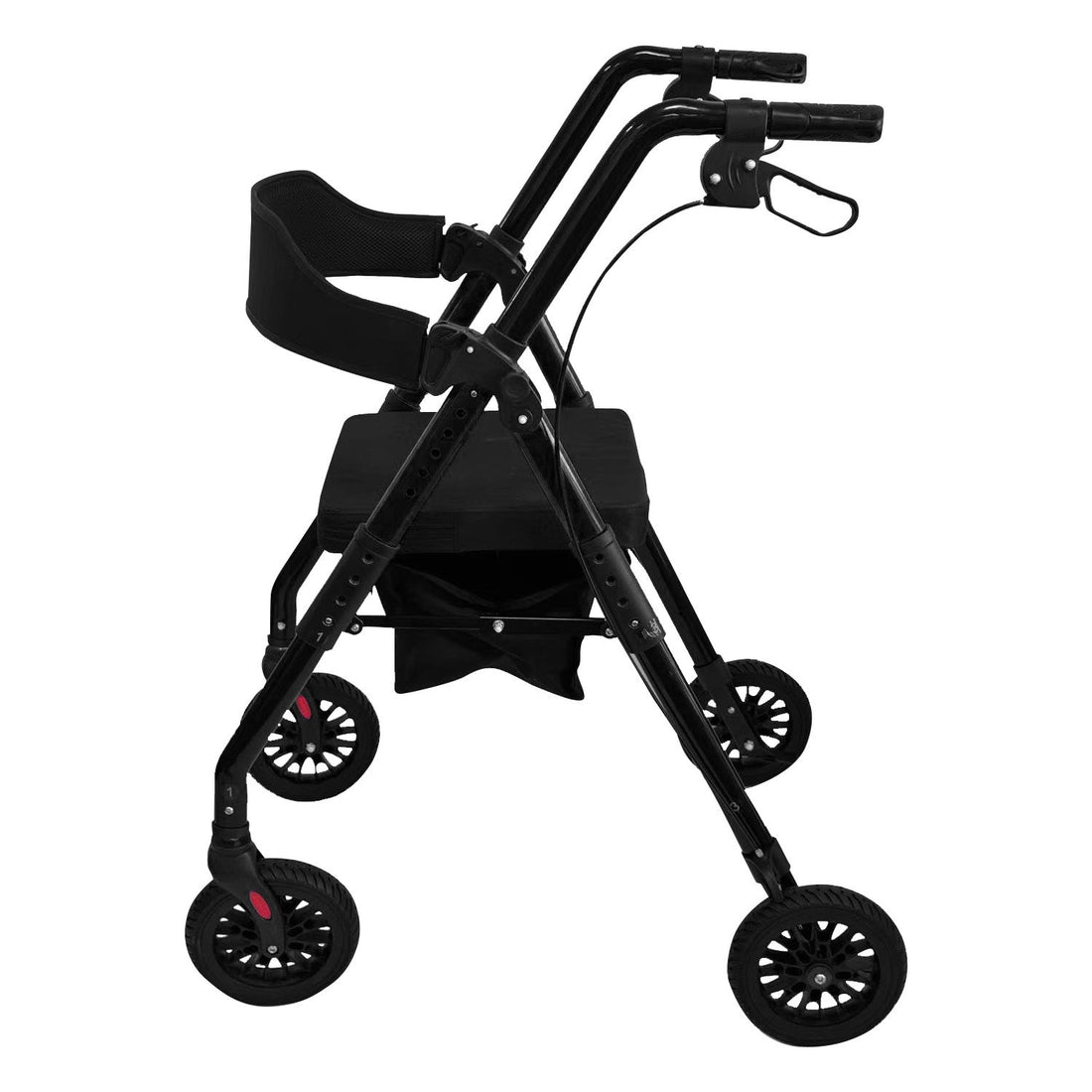 Orthonica Foldable Steel Rollator Walker Black