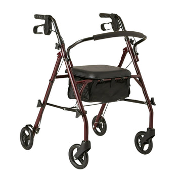 Orthonica Steel Rollator Walker Black 4-Wheel